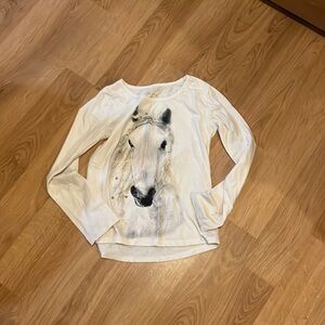 Two horse/unicorn T-shirts, one long sleeve one T-shirt short sleeve